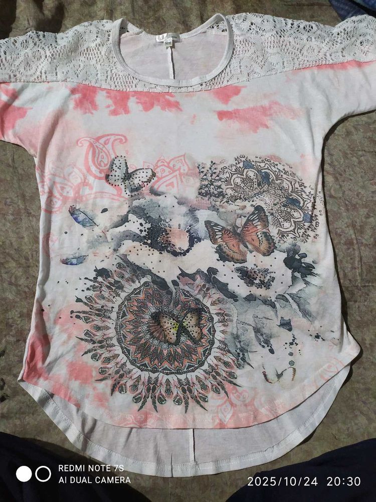 Butterfly Print Top