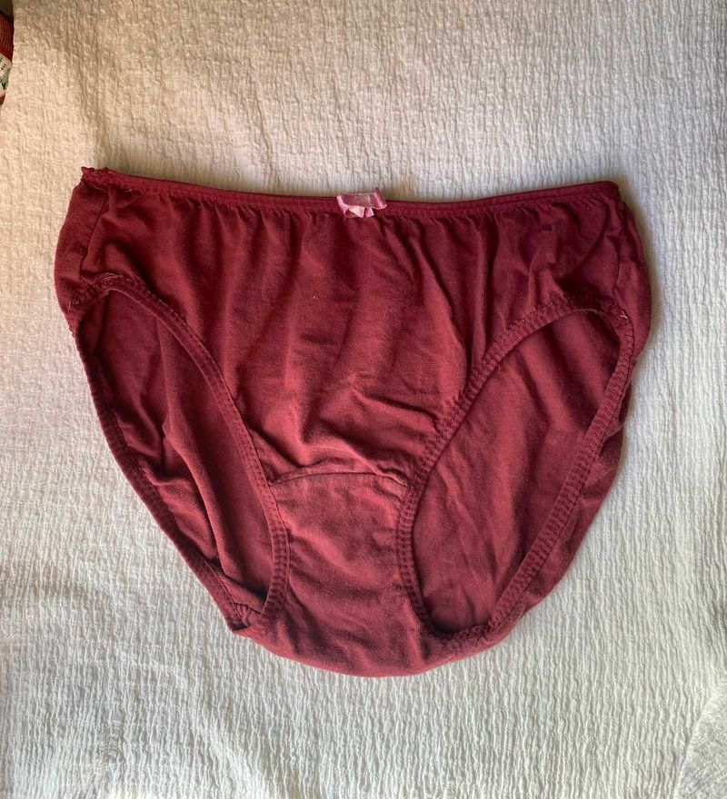 Maroon Cotton Underwear