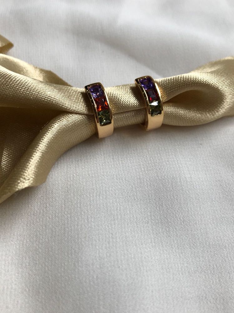 18k Gold Plated Gemstone Earrings 💎
