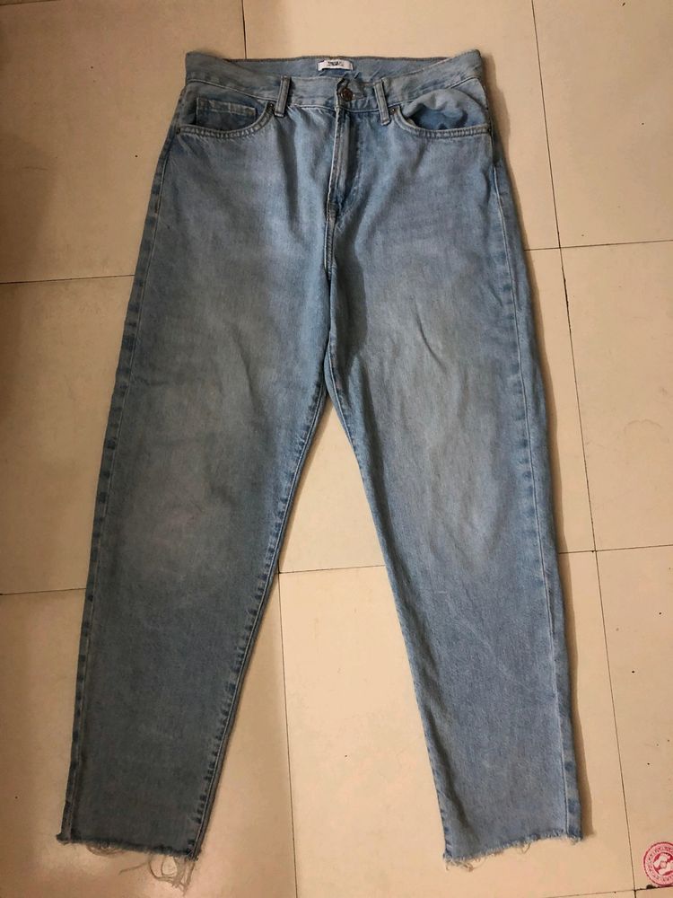 Forever 21 High Waist Blue Shaded Jeans