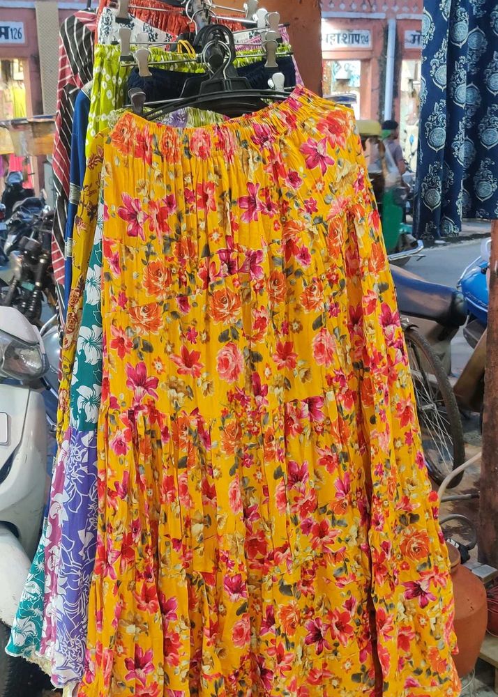 Floral Tiered Maxi Skirt Buying Any Two Pieces 499