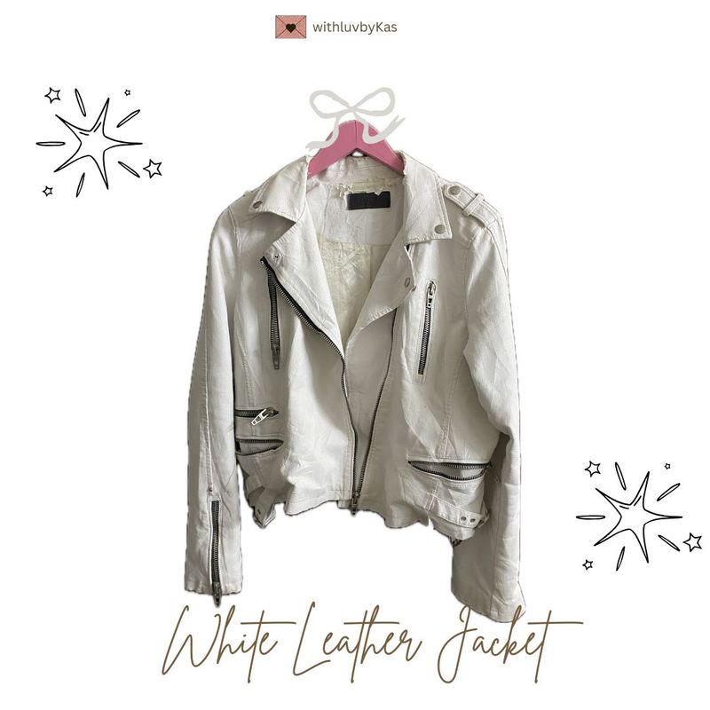 White Maximal Leather Jacket
