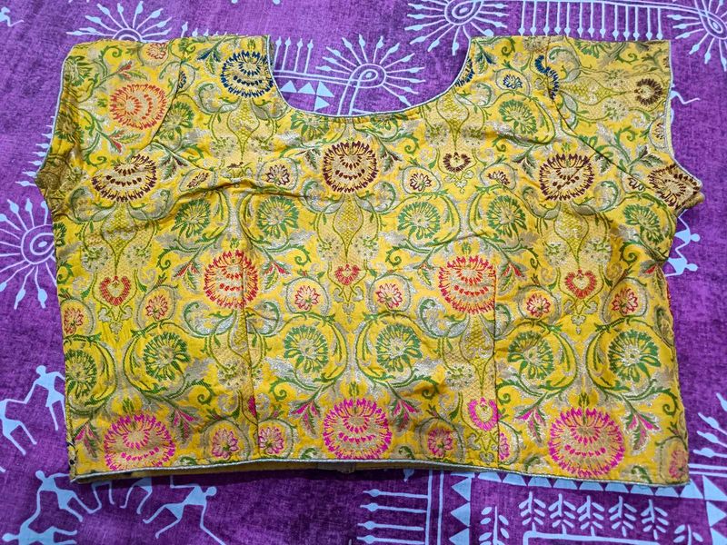 beautiful silk multicolored blouse