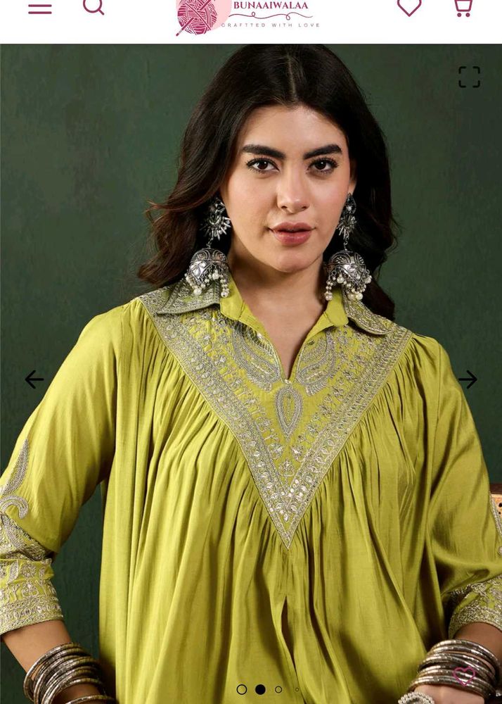 Elegant Green Embroidered Kurta