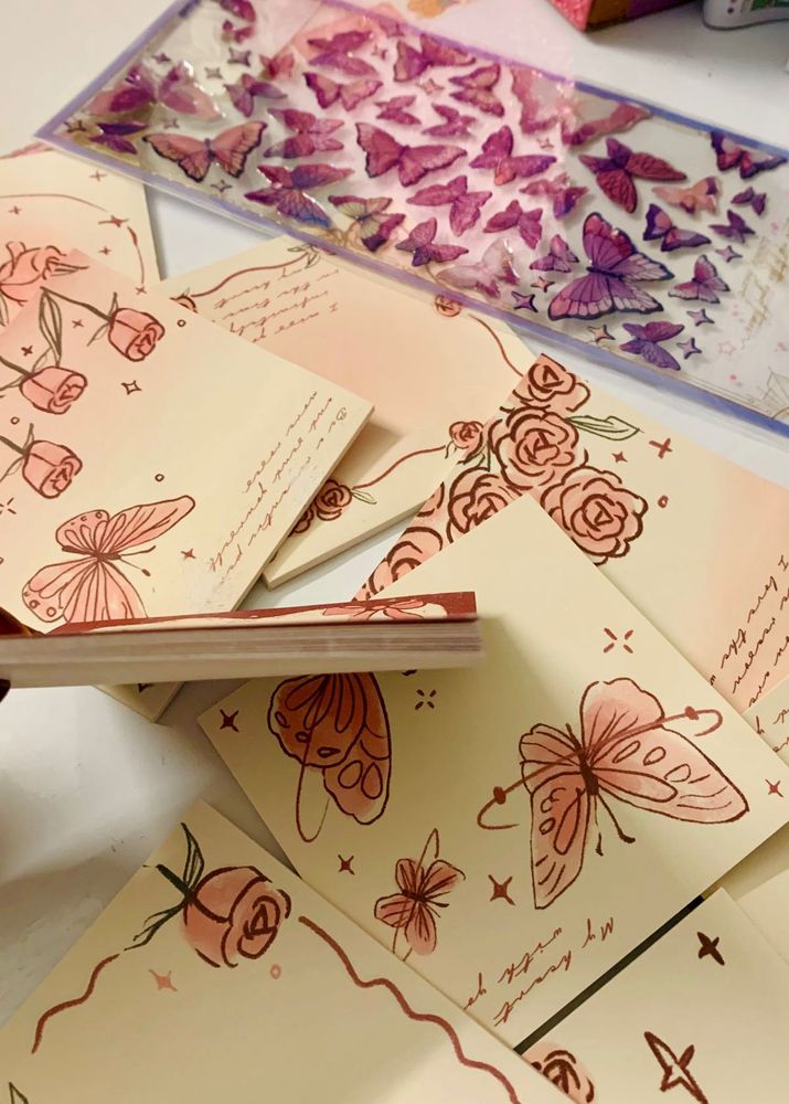 kawai sticky notes and sticker combo