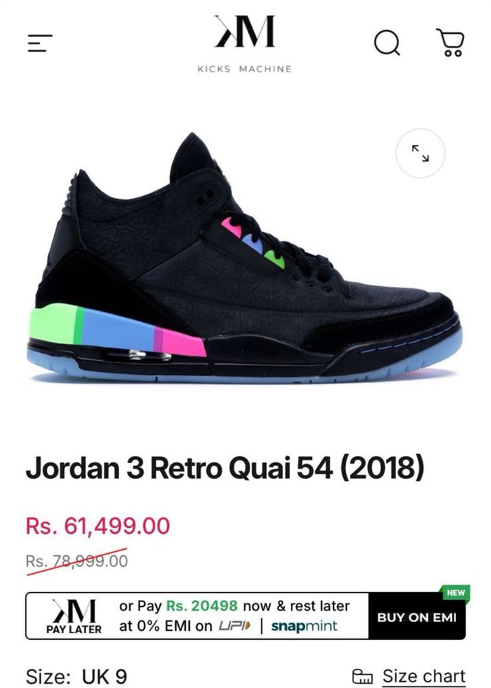 Jordan 3 Retro Quai 54 (2018) Shoes