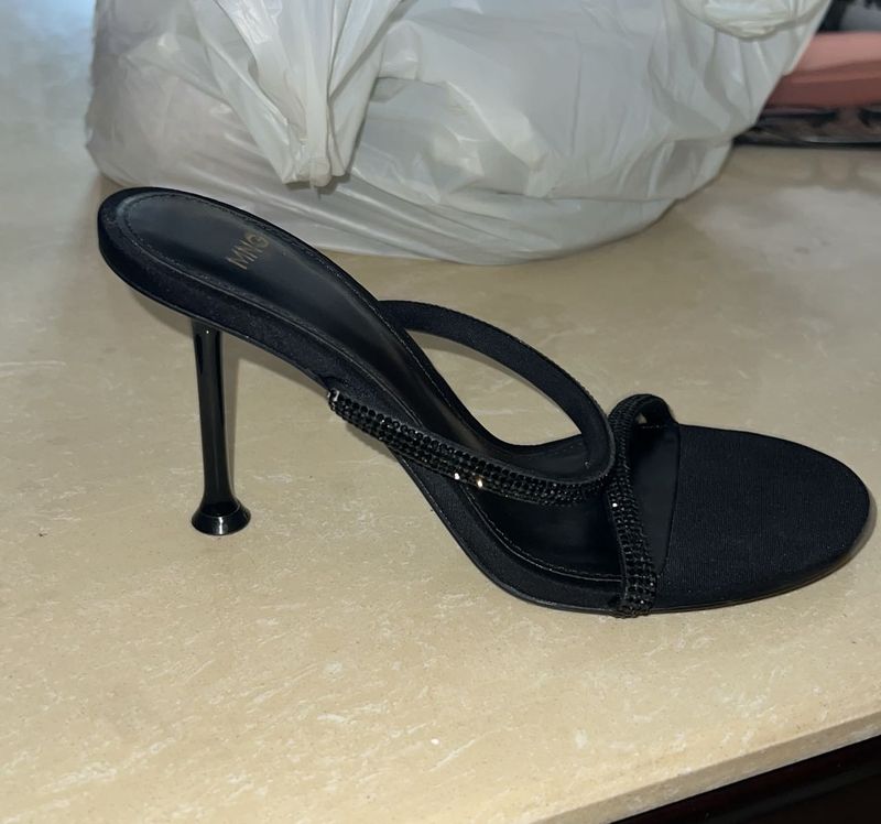MANGO stone Embellished Party Stilettoes