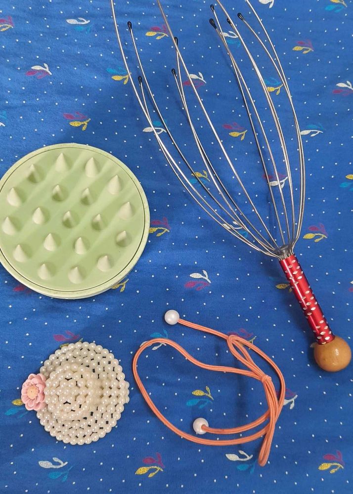 Set Of Hair Accessories And A Lipstick