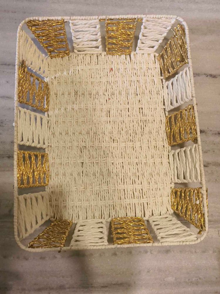 Woven Storage Basket and Tray