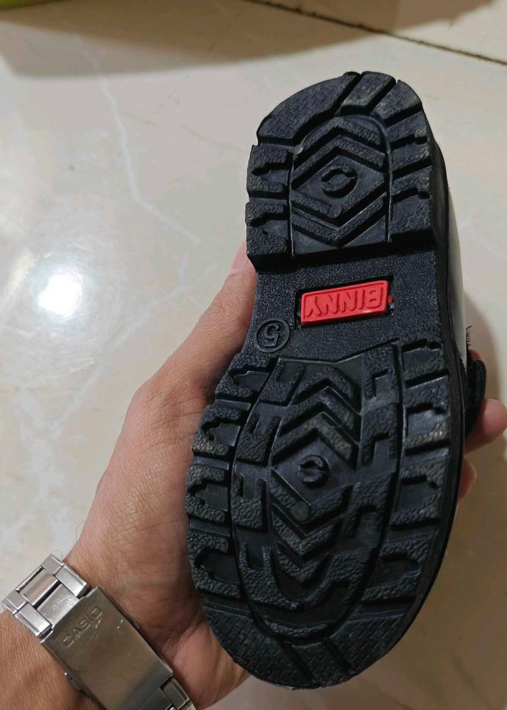 BINNY kids Black School Shoe