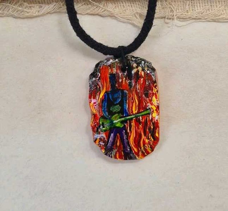 Unique Rock Guitarist Pendant