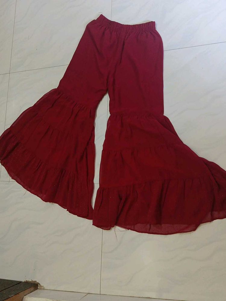 A Straight Sharara Kurti Set