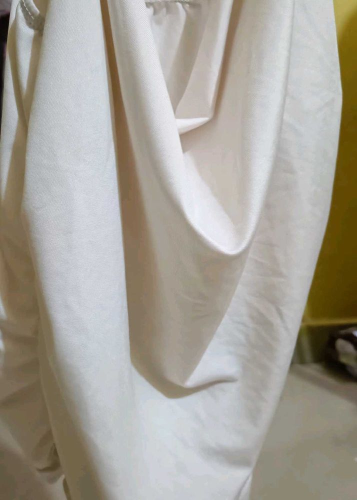 Cream/White Top With Straps