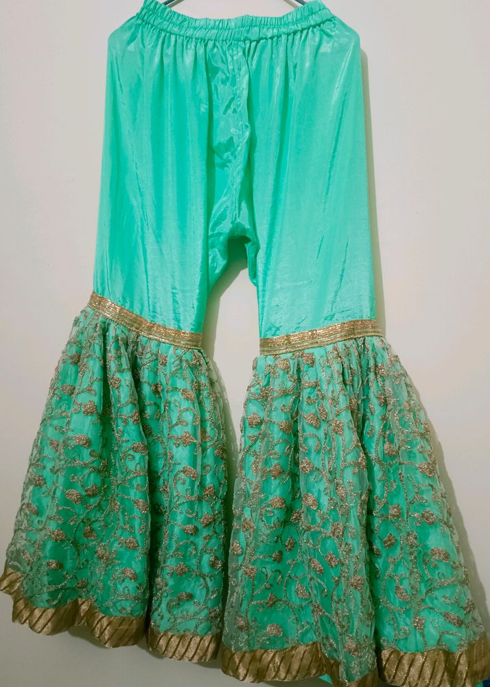 Mint Green Sharara Pants