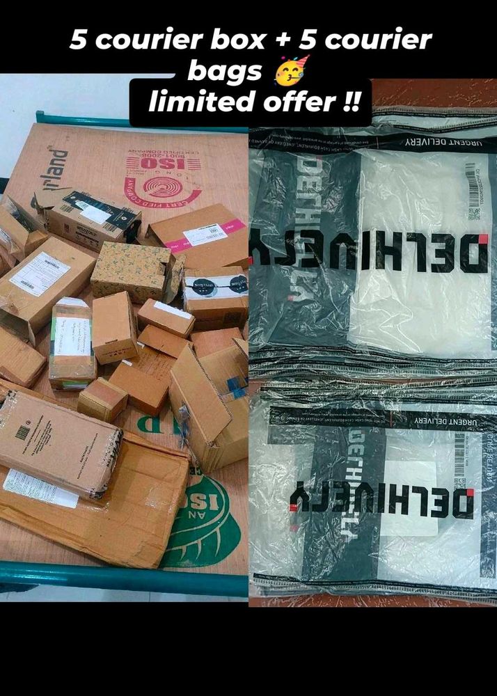 ❤️Combo Of 10 (5courier box+5courier Bag)