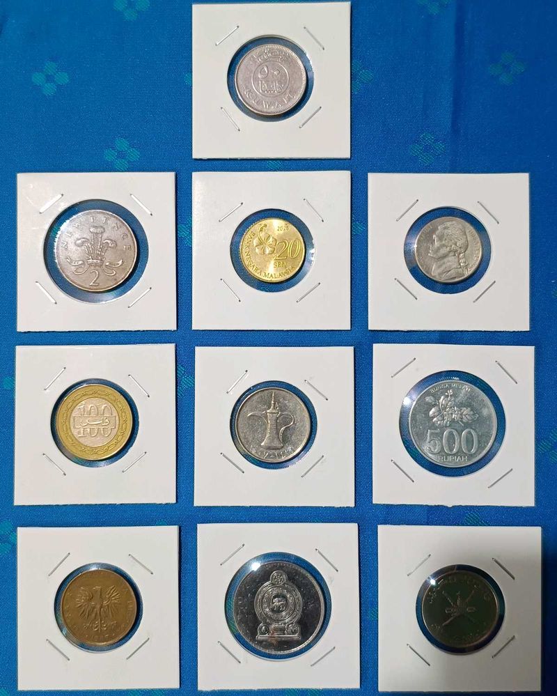 Foreign Coin Collection 10 Country AroundThe World