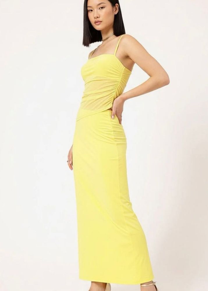 Yellow Sleeveless Maxi Co Ord Set