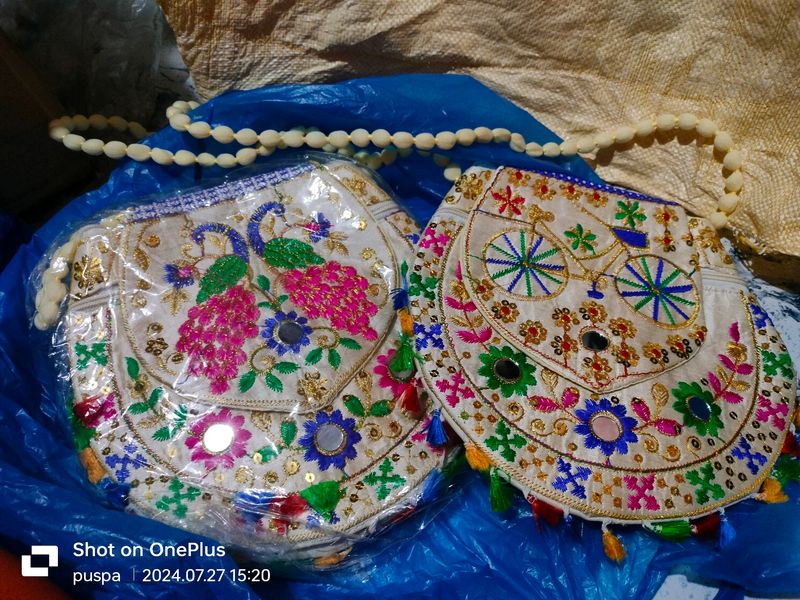 Pack Of One Embroided Sling Bag