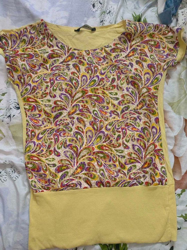 Patterned Yellow Top