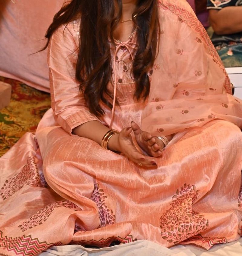 Peach Kurta Set