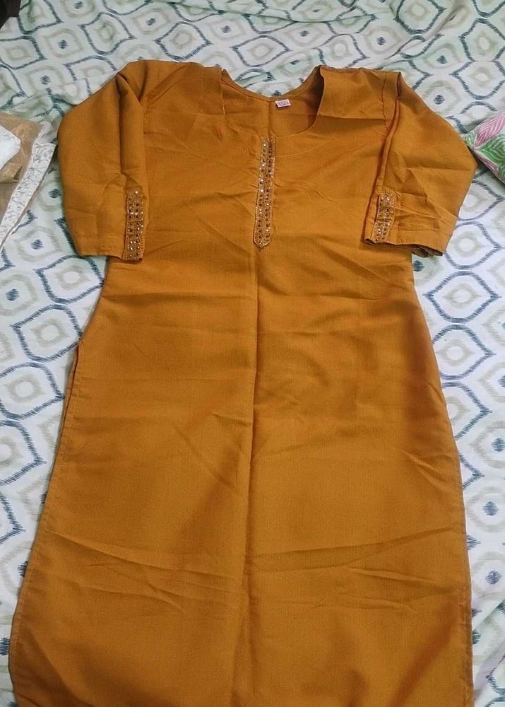 Elegant Mustard Kurti