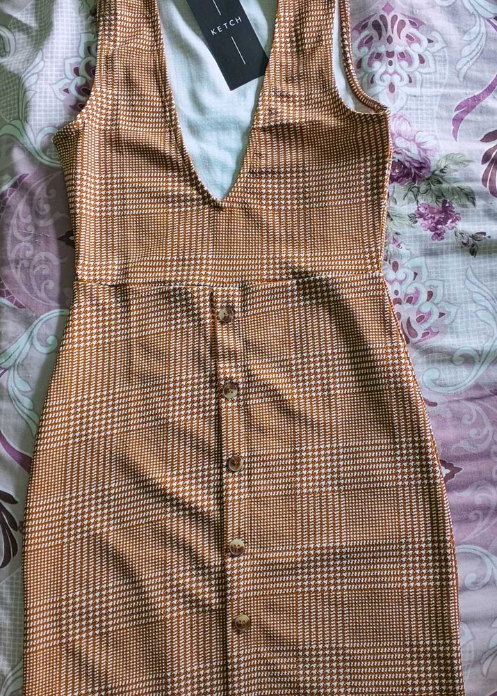 Ketch Plaid Mini Bodycon Dress