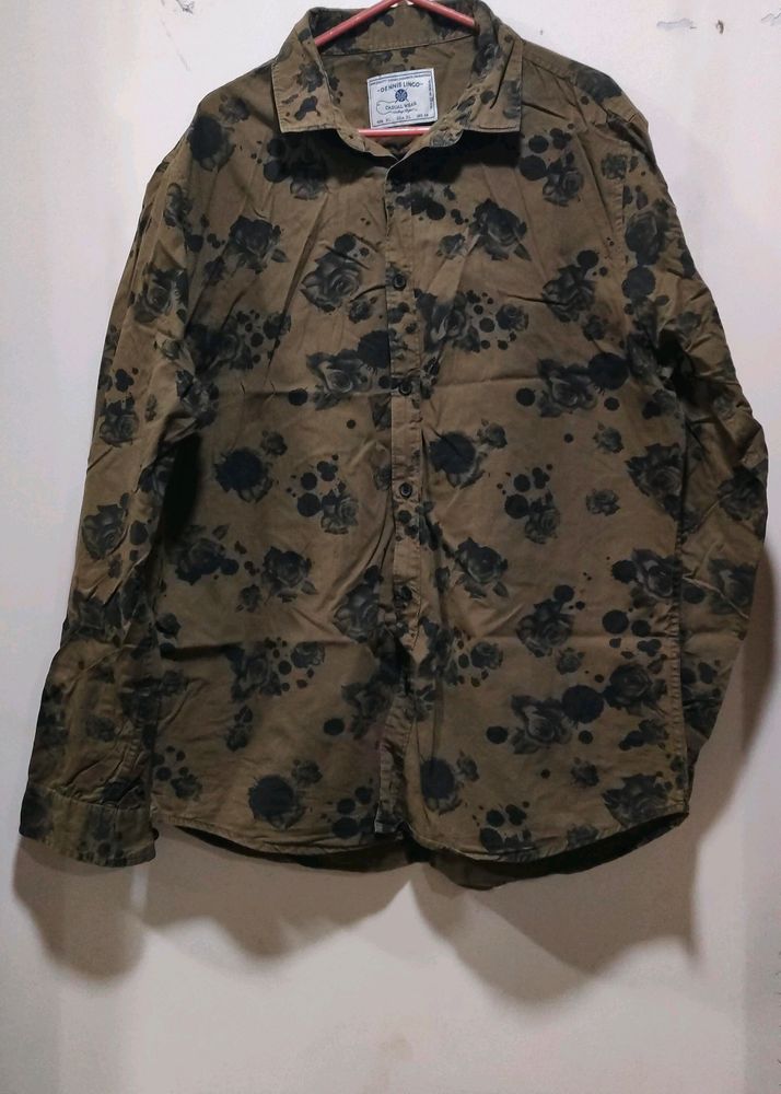 Men&#39;s Casual Floral Print Shirt