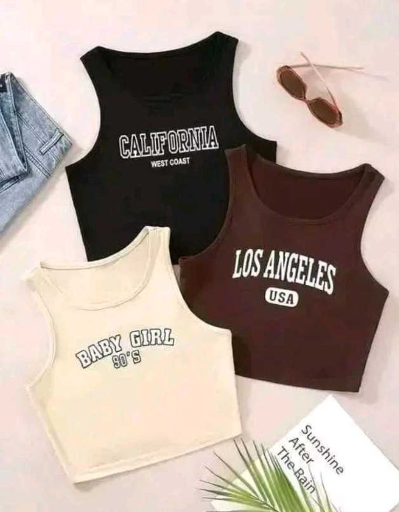 Graphic Print Tank Tops