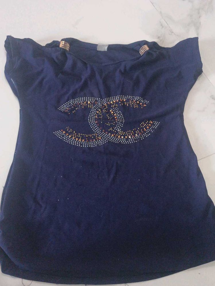 green Embellished Top