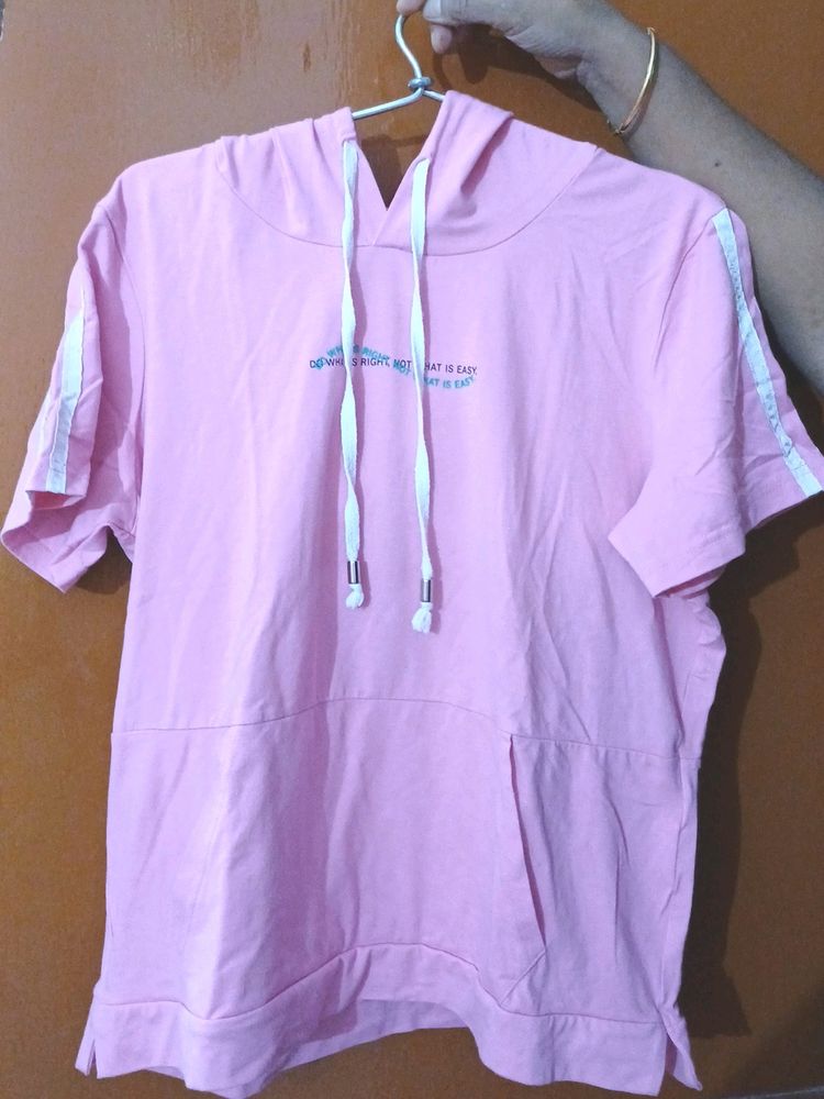 cropped hoodie t-shirt