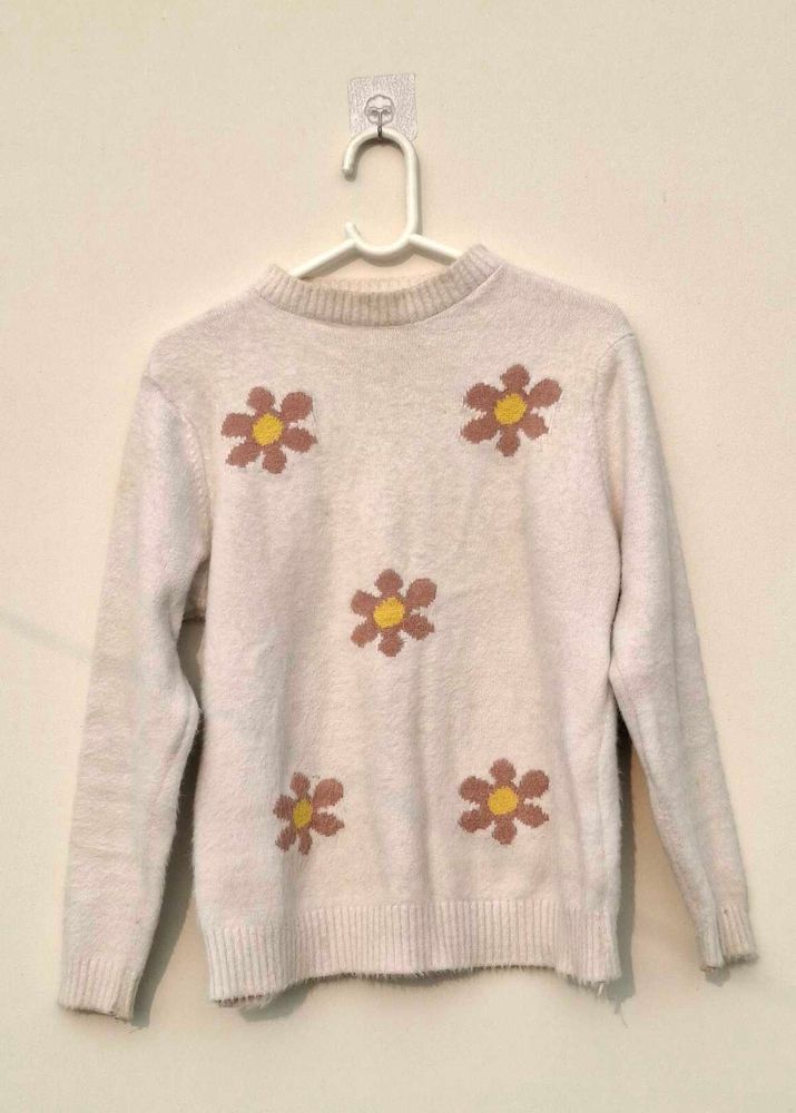 Floral Knit Sweater