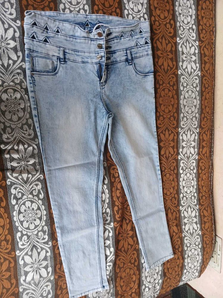 High Waisted Denim Jeans