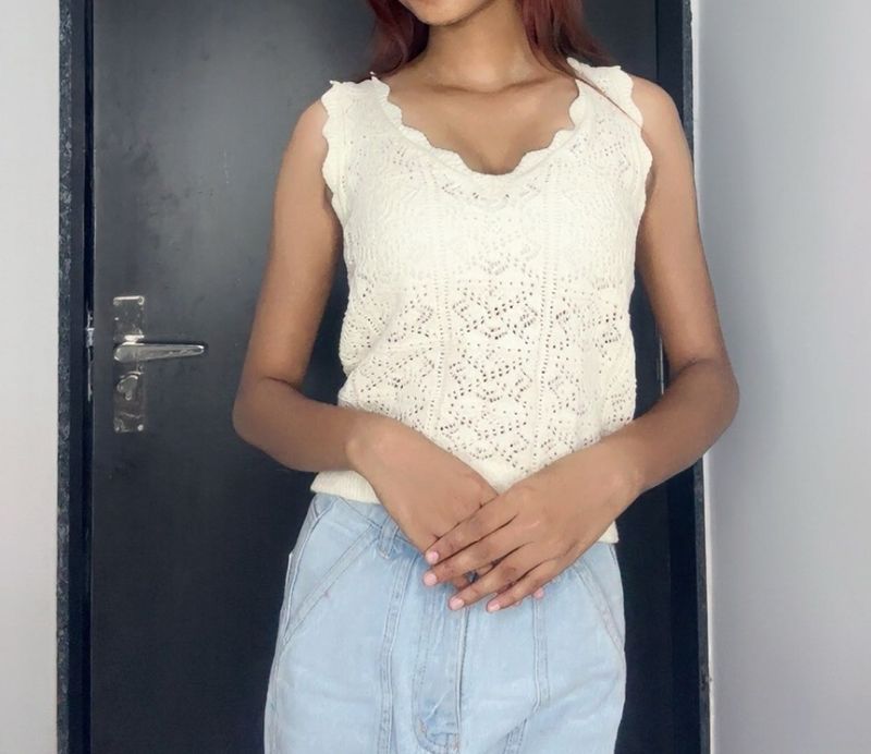 Crochet Knit Tank Top