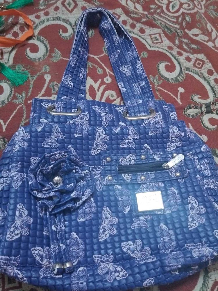 Blue Butterfly Tote Bag