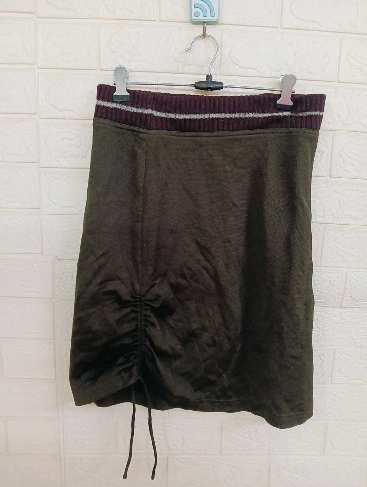 Olive Green Mini Skirt
