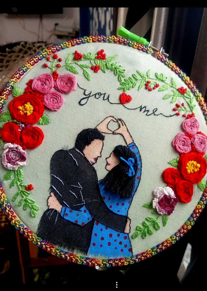 Handmade Embroidered Hoop Art