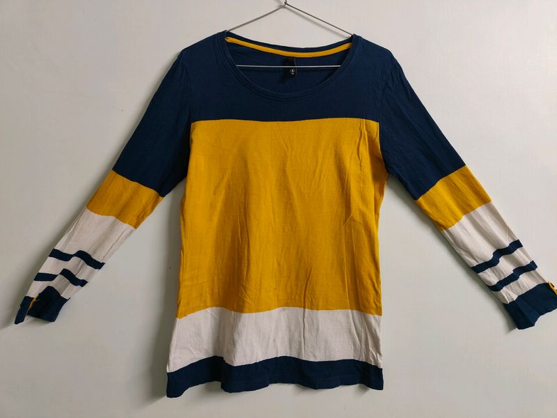 Mustard Color Full Sleeves Tshirt