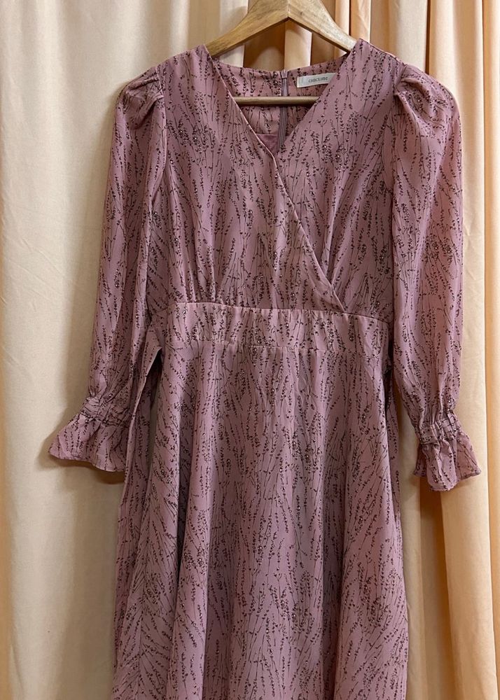 Floral Print Pink Dress