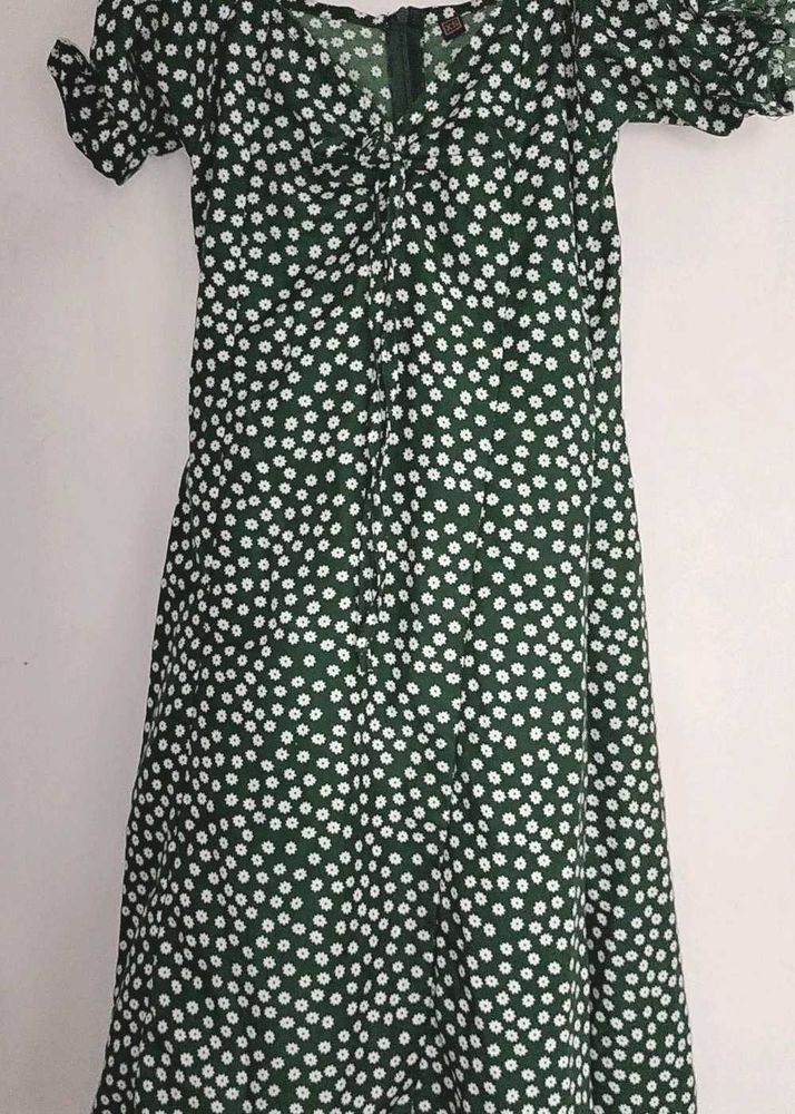 Floral Green Dress