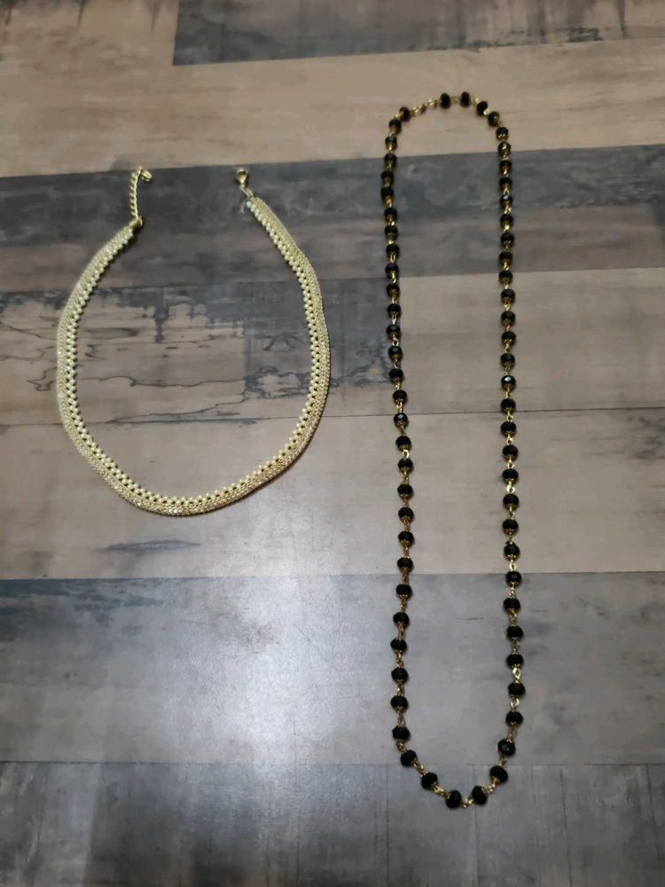 Black And White Neckpiece(2 Piece)