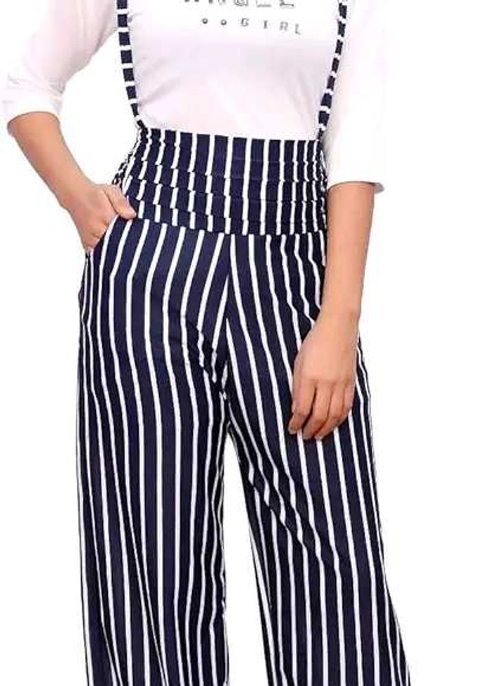 Striped High-Waisted Trousers