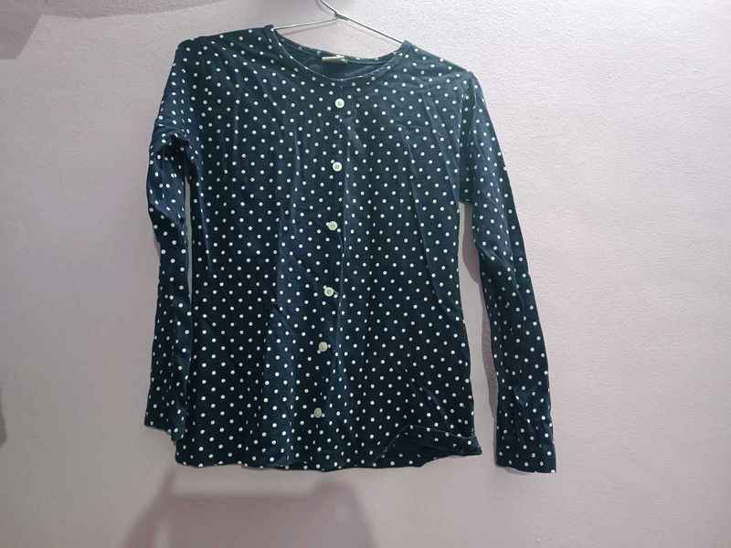 Polka Dot Long Sleeve Top