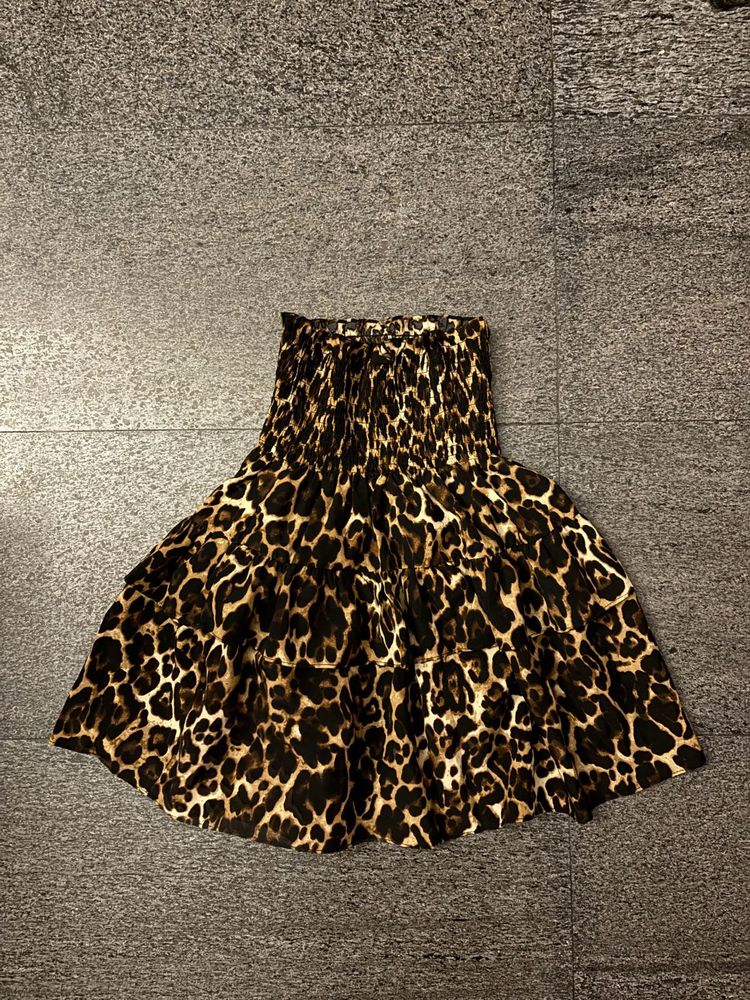 Y2K Leopard Print Tube Top