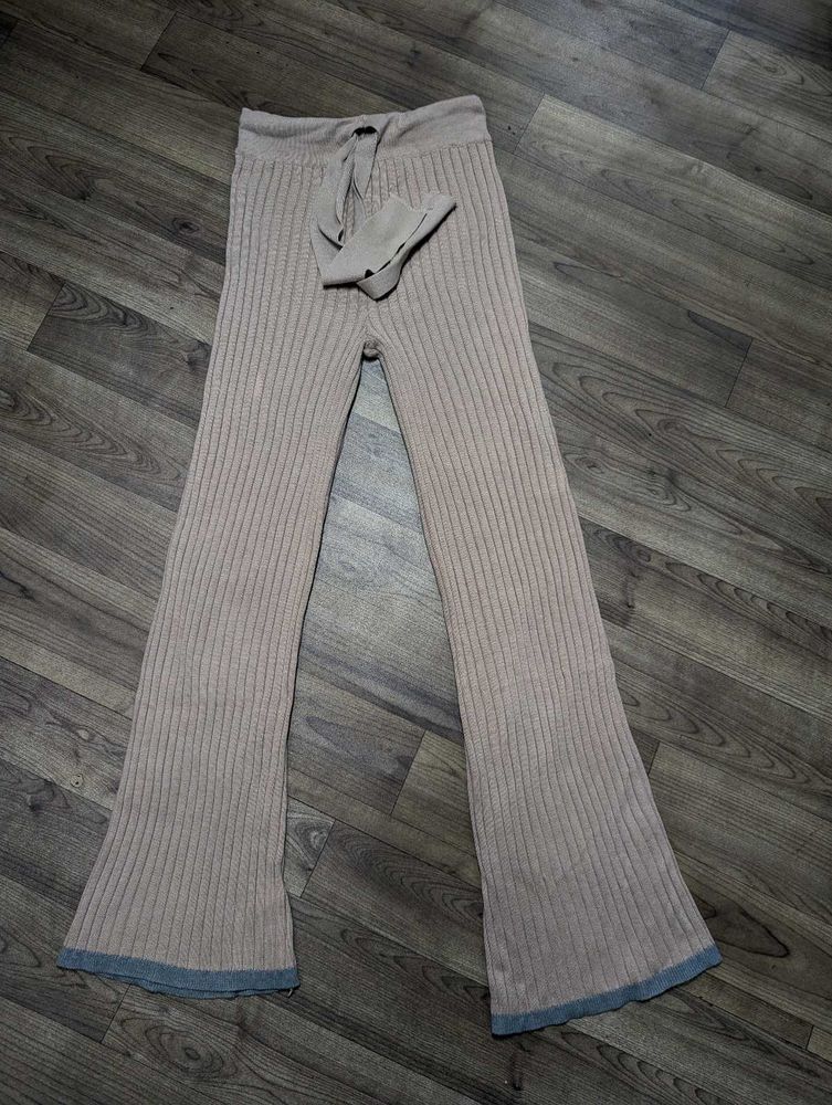 Ribbed Knit Flare Pants