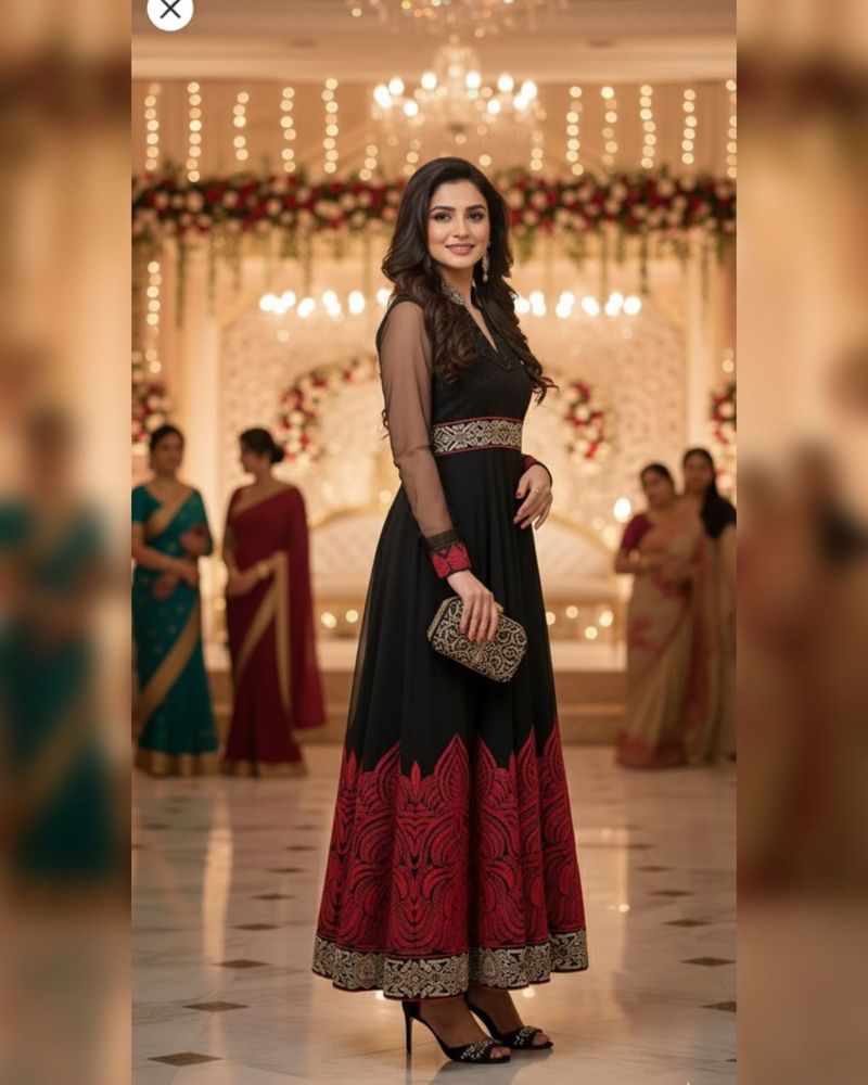 Black Anarkali Gown