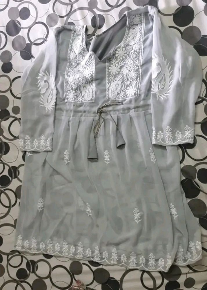 Stylish Fancy Georgette With Embroidery Design Top