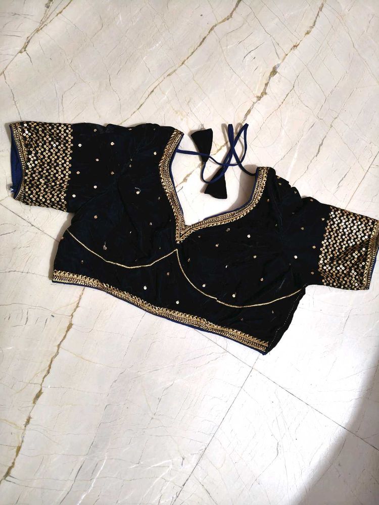 Elegant Black Velvet Blouse