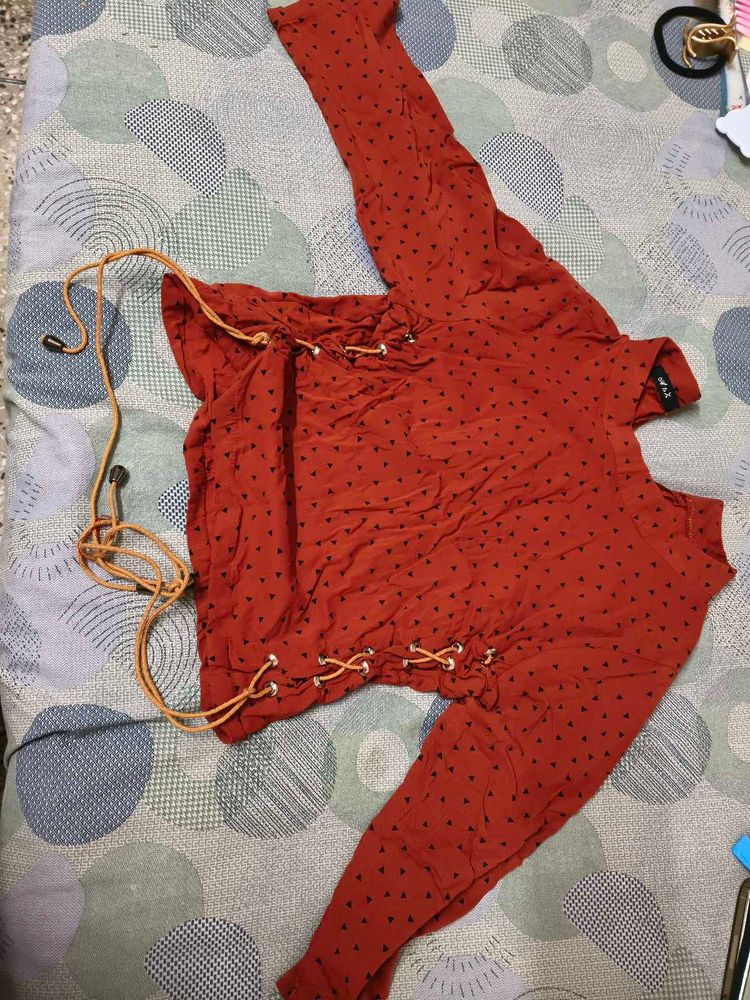 Cute Polka Dot Top For 4-6 years girl full sleeve