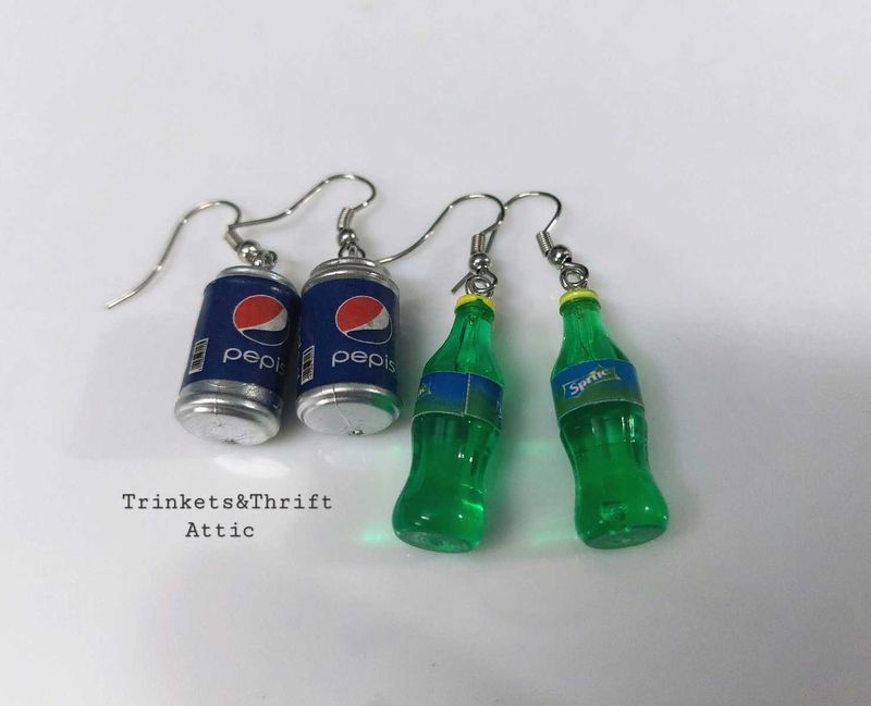 Set Of 2 Canned Bottle Earrings