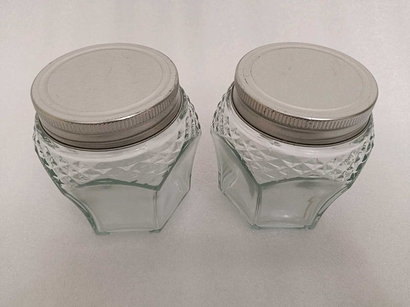 Glass Jar For Sugar And Tea